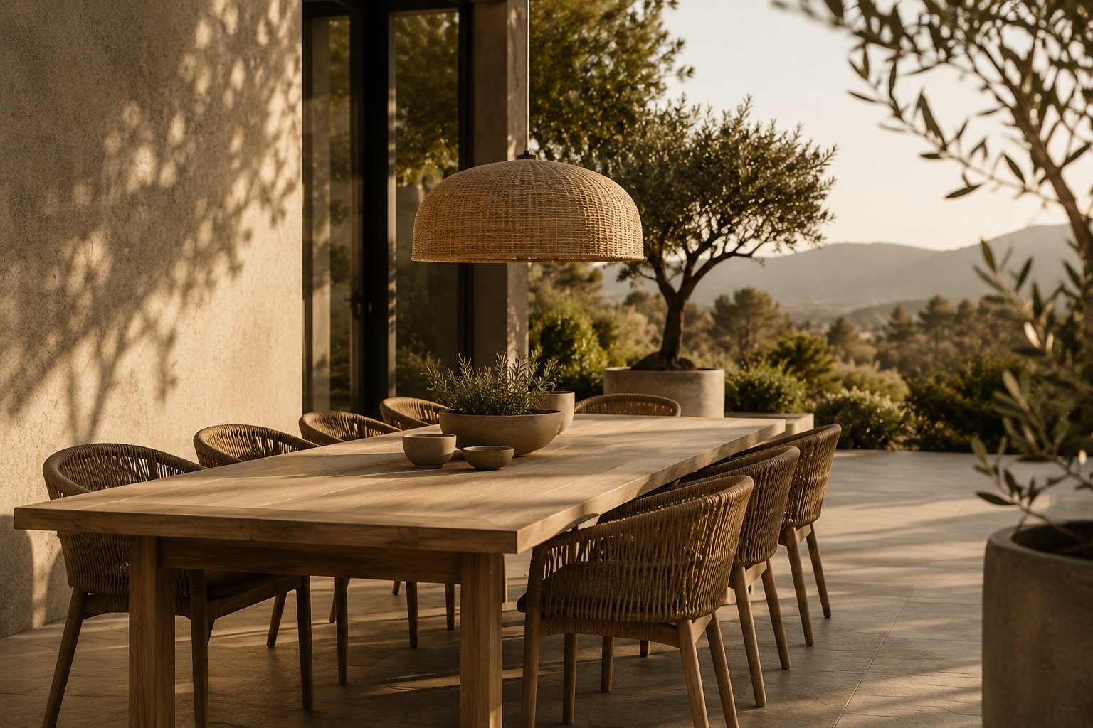 A complete outdoor living environment in tropical architecture